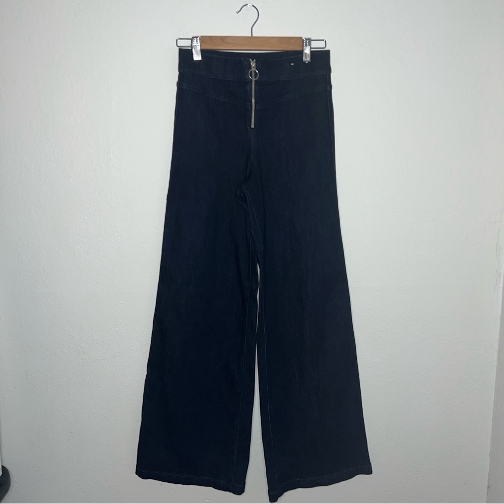 Express high Waisted Front Zippered Flare Pants